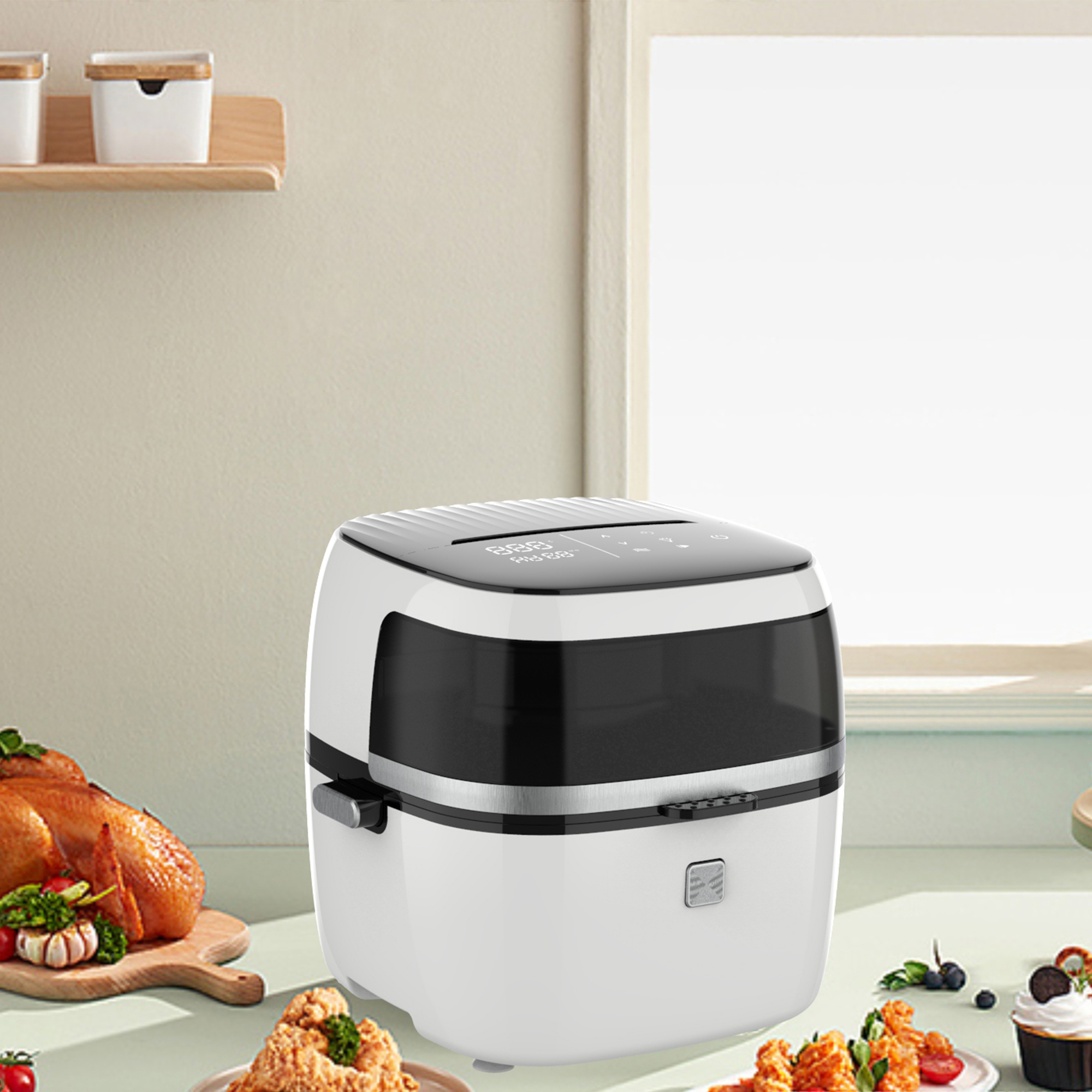 2024 최고 터치 패널 조절 가능한 온도 전기 에어 프라이어 요리 기계 YYZG-650A